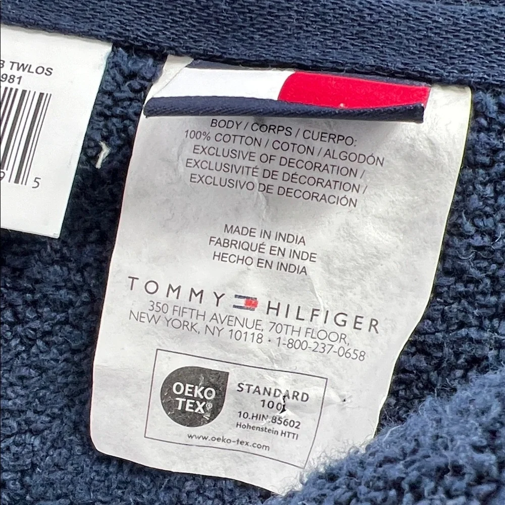 Tommy Hilfiger Bath Towels Set of 2 Fifth Ave Blue Navy Plush 100% Cotton NEW
